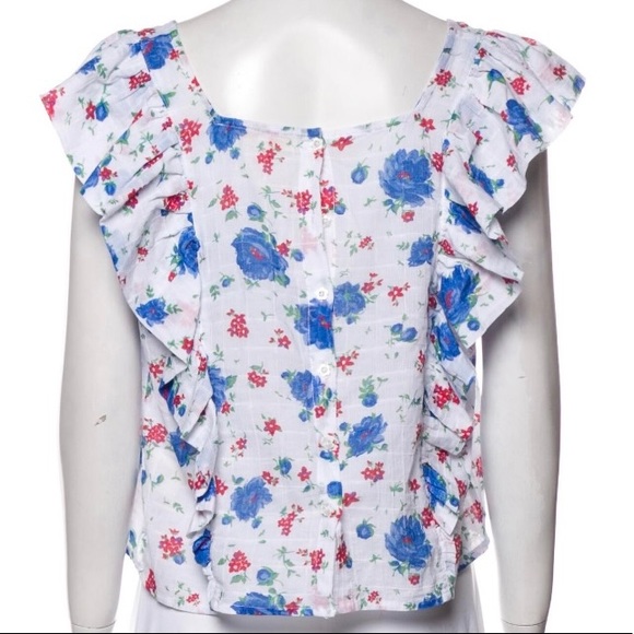 LoveShackFancy Lavinia Cropped Voile Top❤️🤍💙 - Picture 5 of 7